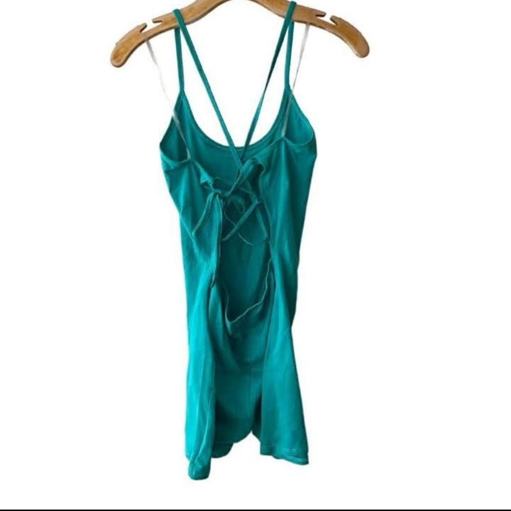 🆕Turquoise Cami Strap Bodycon Romper~Size L - Picture 9 of 9